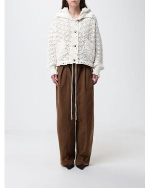 Blumarine Crochet Cotton Knit Cardigan - White