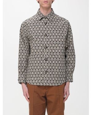 Valentino Toute La V Cotton And Silk Shirt - Grey