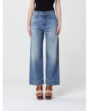 Chloé ChloÉ Cropped Cotton Denim Jeans - Blue