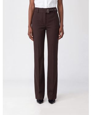 Sportmax Mid-Rise Skinny Fit Crêpe Pants With Hem Slits - Red