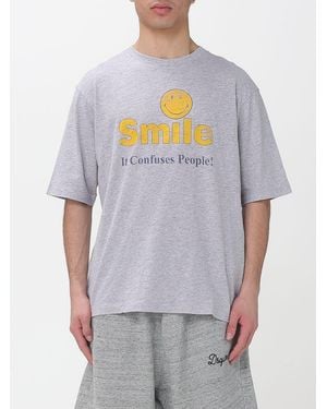 DSquared² Cotton T-Shirt With Smile Print - Grey