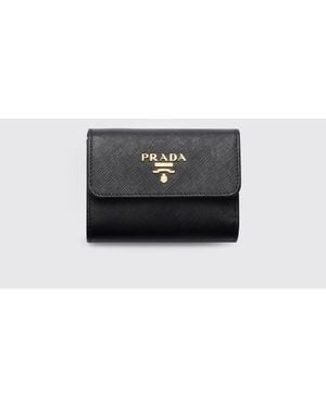 Prada Saffiano Leather Wallet - White
