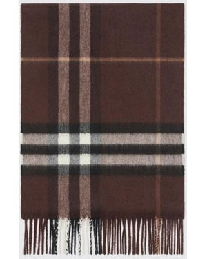 Burberry Bufanda De Cachemir Con Estampado Vintage Check - Marrón