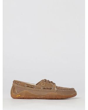 Murphy & Nye Suede And Nylon Boat Shoes With Embroidered Logo - Brown
