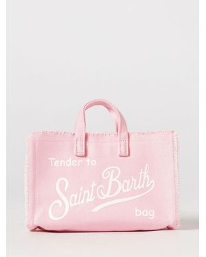 MC2 Saint Barth Striped Cotton Canvas Bag - Pink