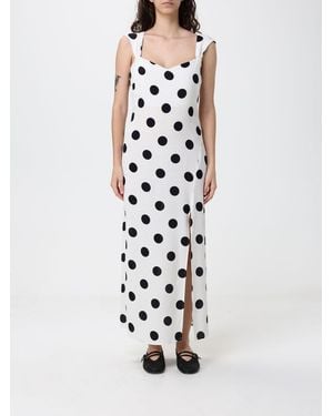 Mar De Margaritas Polka Dot Viscose Long Dress - White