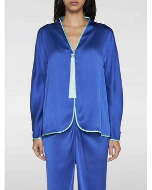 Giorgio Armani Bluse mit Quasten - Blau