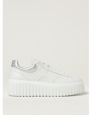 Hogan H-Stripes Leather Trainers - Natural