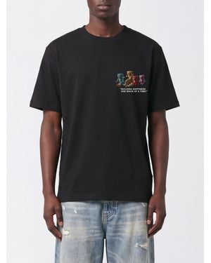 Barrow Camiseta De Algodón Con Estampado Gráfico Y Logo En Contraste - Negro