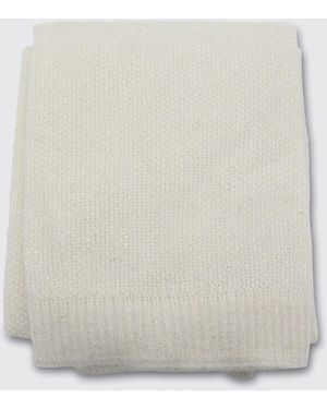 Fabiana Filippi Merino Wool Scarf With Sequins - White