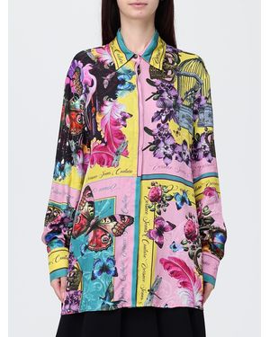 Versace Jeans Couture Butterfly-Print Panelled Shirt - Pink