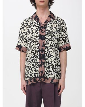 Dries Van Noten Printed Cuban Collar Shirt - Purple