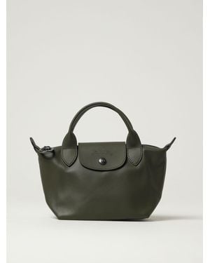 Longchamp Le Pliage Xtra Leather Bag With Shoulder Strap - Green