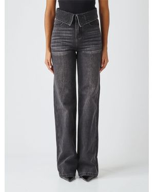 Twentyfourhaitch High-Waisted Straight Jeans - Black