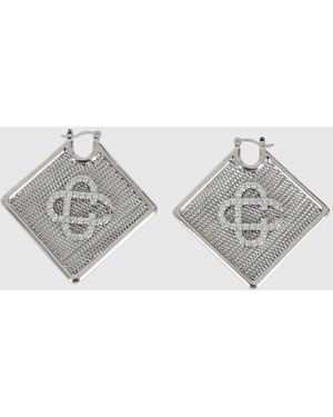 CASABLANCA Logo Earrings - Grey