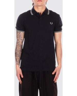 Fred Perry Polo De Algodón Con Logo - Negro