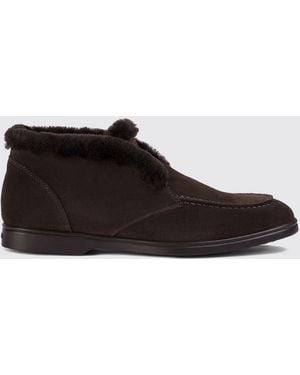 Doucal's Chukka-Boots Aus Veloursleder Mit Shearling-Futter Und Gummisohle - Weiß