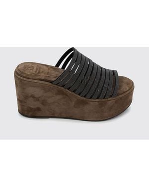 Brunello Cucinelli Platform Sandals - Brown
