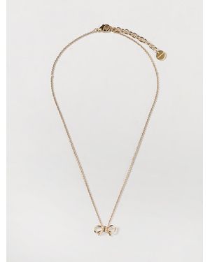 Ferragamo Fiocco Brass Necklace - White