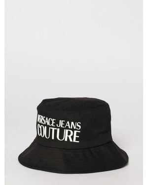 Versace Jeans Couture Hut Aus Baumwoll-Twill Mit Logo - Schwarz