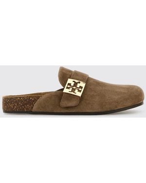 Tory Burch Mellow Suede Mules - White