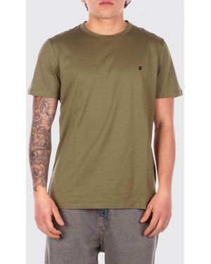 Dondup Cotton T-Shirt With Mini Logo - Green