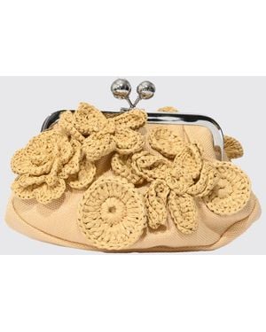 Weekend by Maxmara Crochet Embroidered Clutch - Metallic
