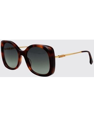 Fendi Graphy Metal And Acetate Sunglasses - Brown