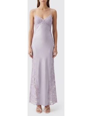 Ermanno Scervino Satin And Lace Dress - Purple