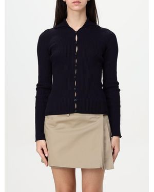 Courreges Cardigan A Coste - Blu