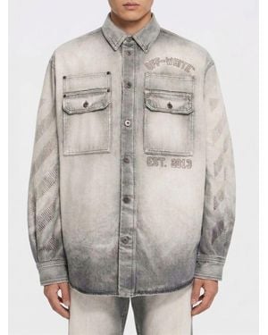 Off-White c/o Virgil Abloh Casual Cotton Denim Shirt - Gray