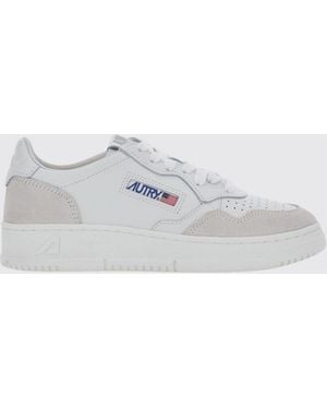 Autry Baskets Medalist Low En Cuir De Veau Lisse Avec Détails Contrastants - Blanc