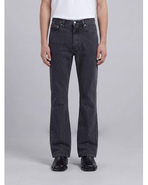 Jil Sander Mid-Rise Flared Cotton Denim Jeans - Blue