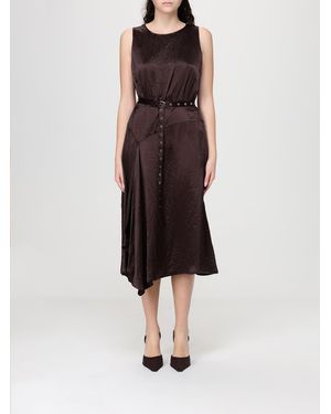 Liu Jo Viscose Asymmetric Dress - Brown