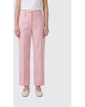 Patou Straight Cotton Pants - Pink