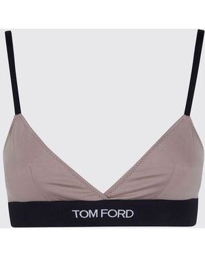 Tom Ford V-Neck Modal Bra With Adjustable Straps - Grey