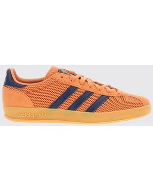 adidas Originals Gazelle Indoor Mesh And Suede Trainers - Orange