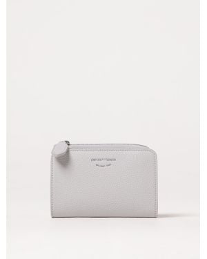 Emporio Armani Ziparound Leather Wallet - White