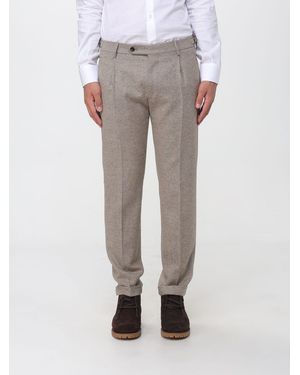 Berwich Slim-Fit Chino-Hose Aus Wolle Mit Bundfalten - Grau