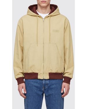 MM6 by Maison Margiela Cotton-Blend Bomber Jacket With Hood And Numeric Logo - Natural