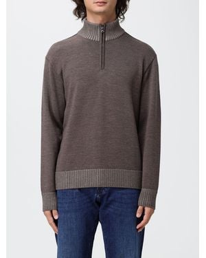 Paul & Shark Paul &Amp Shark Pure Wool Half-Zip Turtleneck Jumper - Grey