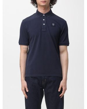 Blauer Cotton Logo Polo Shirt - Blue