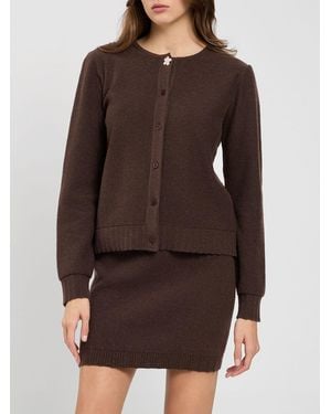 Twinset Crewneck Cardigan - Brown