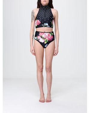 Moschino Printed Stretch Polyester Bikini - Red