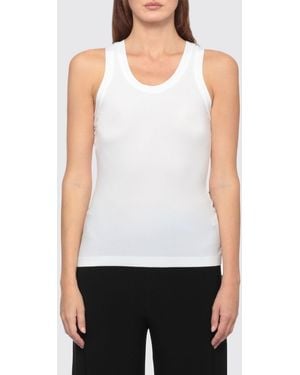 Norma Kamali Off-The-Shoulder Slim Fit Jersey Top With Thin Straps - White