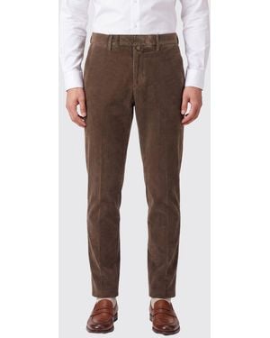 Briglia 1949 Slim Fit Cotton Velvet Chino Trousers - Brown