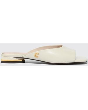 Coccinelle Leather Mules - Natural