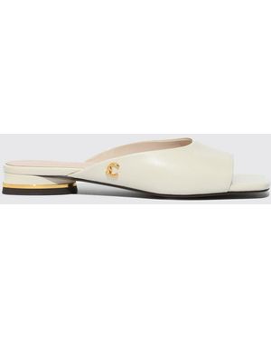 Coccinelle Leather Mules - Natural