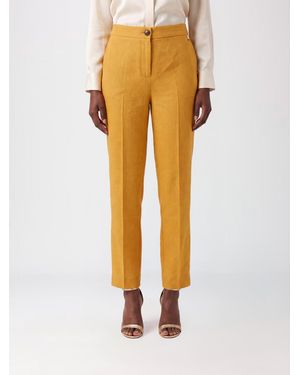 Herno High-Waisted Slim Fit Cropped Trousers - Yellow