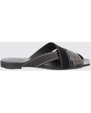 Tod's Leder Mules Mit Fadenstich - Schwarz